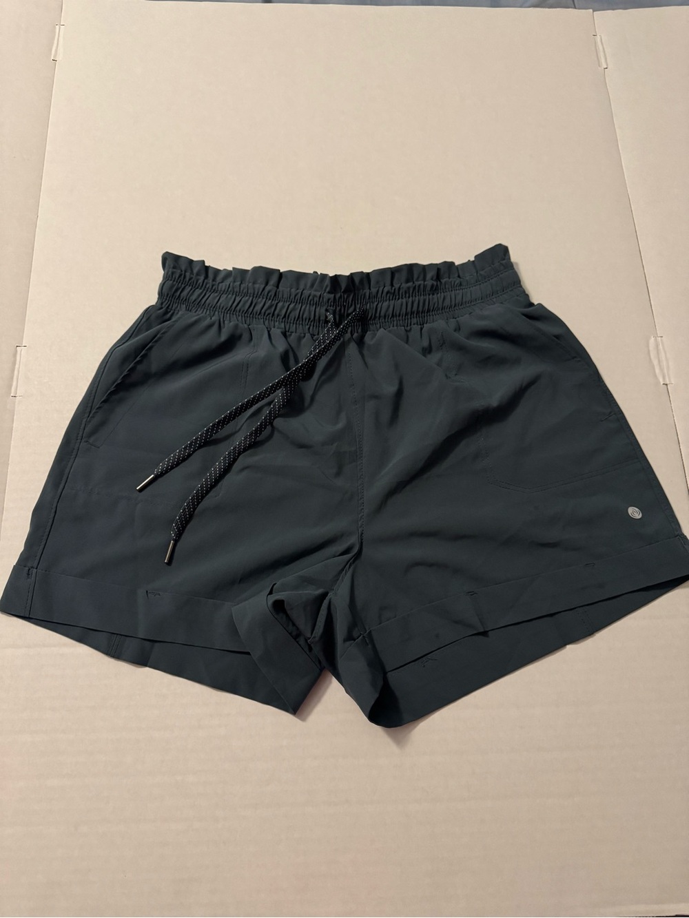 Apana Black Athletic Drawcord Shorts
